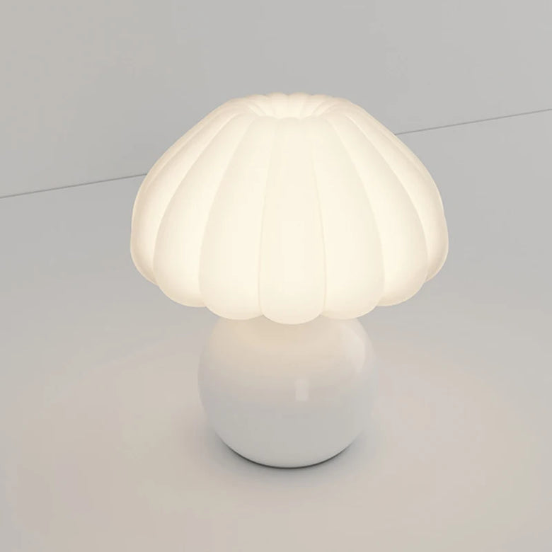 French Style Mushroom Table Lamp, Dimmable & Cordless