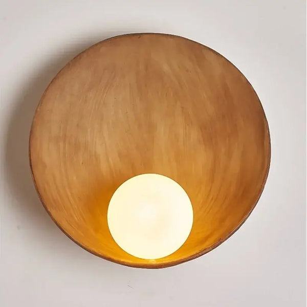 Resin Wall-Mounted Bathroom Light showcasing a modern design with a frosted glass bulb.