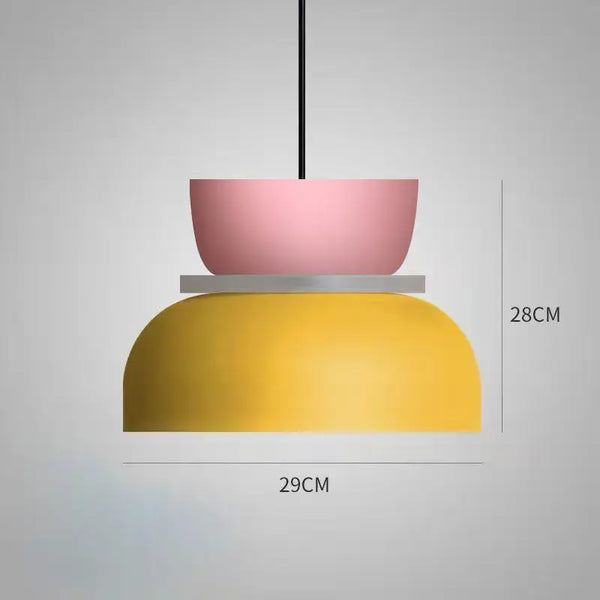 Customizable Modern Pendant Lights featuring vibrant colors and unique design, measuring 29CM by 28CM.