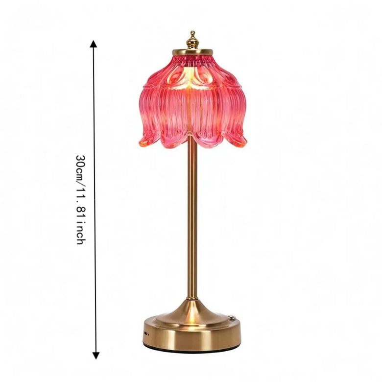 Art-Deco Glass Cordless Table Lamp: 8 styles