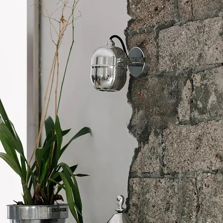 Chrome Wall Spotlight with Adjustable Arm