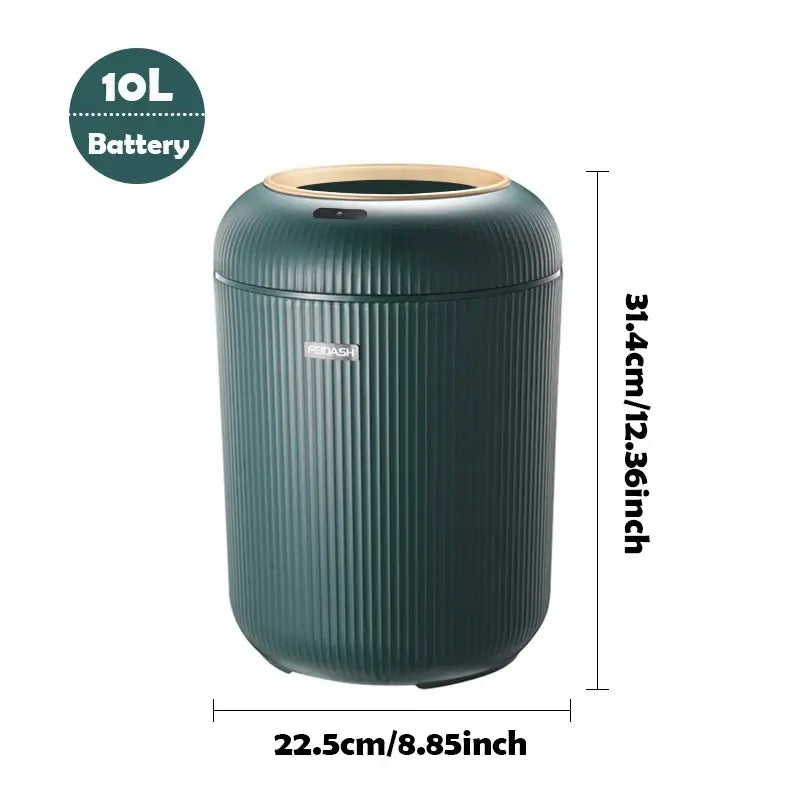 Stylish 10L Bathroom Bin with Lid - Modern Design