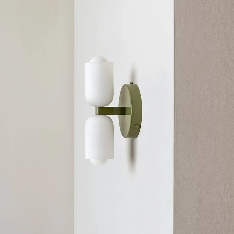 Modern Wall Lamp with Double Glass Head LED