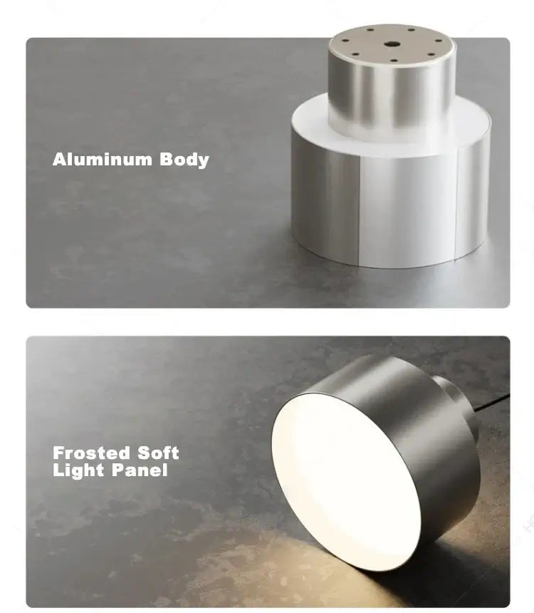 Modern Drum Flush Ceiling Light in Metal 140mm