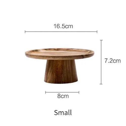 Contemporary Wooden Cake Stand - Elegant & Durable