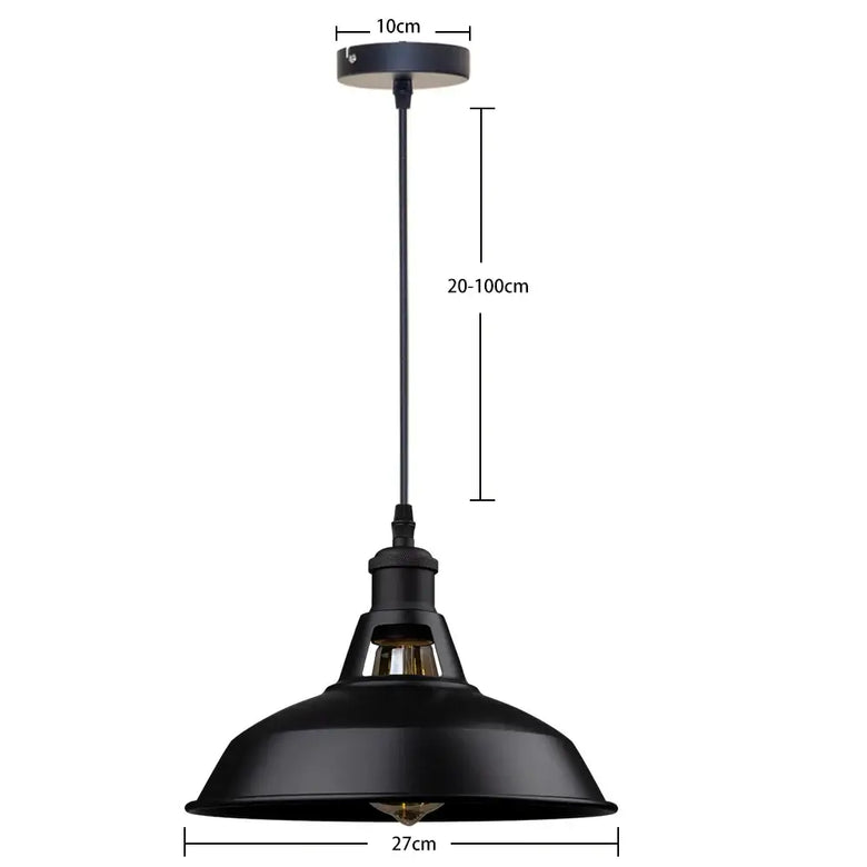 Industrial Metal Dome Pendant Light