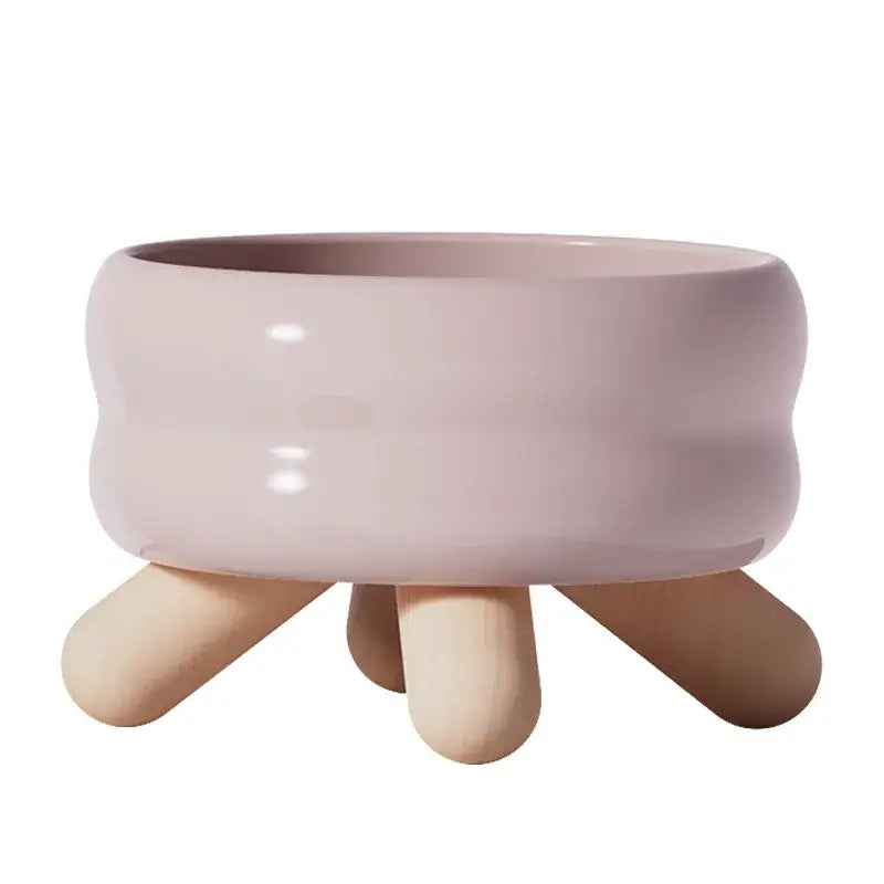 Stylish Tripod Ceramic Cat Bowl Set