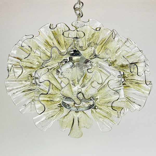 Luxury Flower-Shaped Glass Chandelier 45cm