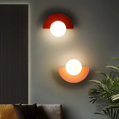 Halfmoon Metal Sconce. Comes in 2 different sizes and various colours. Stylish Nordic design for modern interiors.