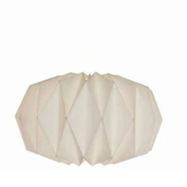 Elegant Origami-Inspired Paper Lantern showcasing intricate folds and modern design in white.