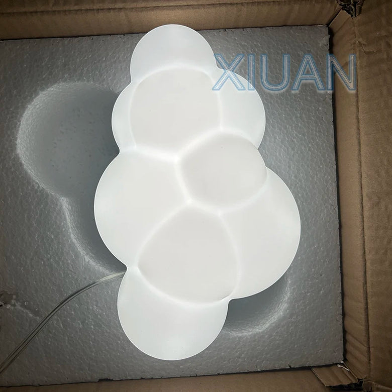White Cloud Wall Light with Soft Glow – Cordless Modern Nursery Sconce