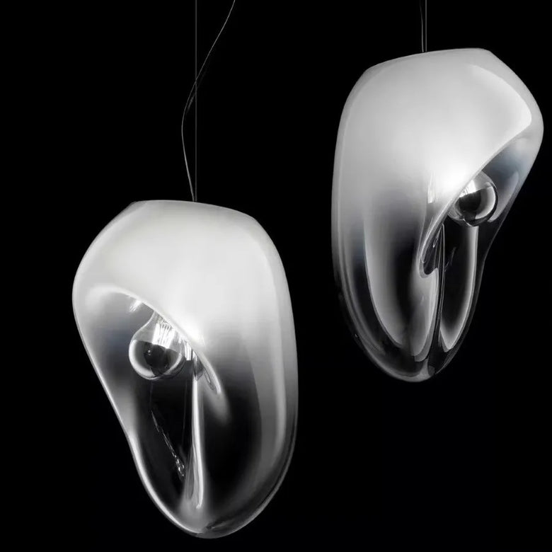 Modern Sculptural Glass Pendant Light with Organic Form