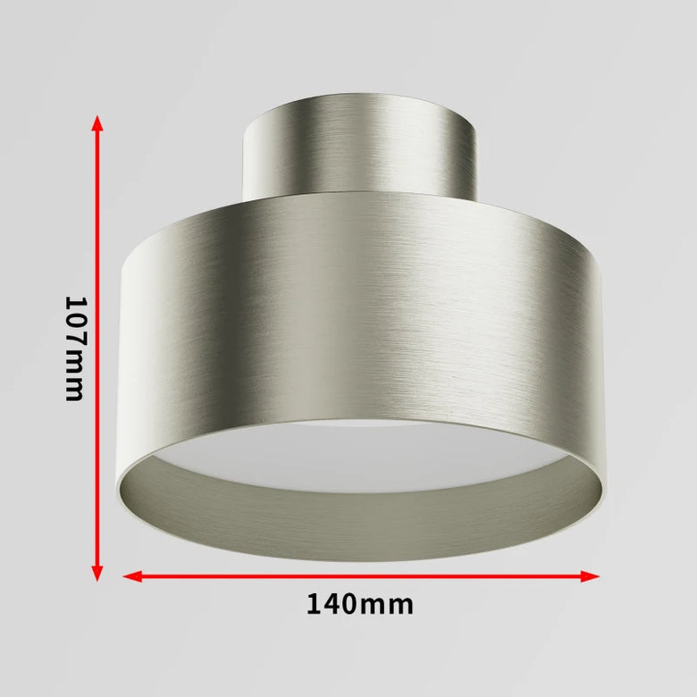 Plafonnier Tambour Moderne en Métal 140mm