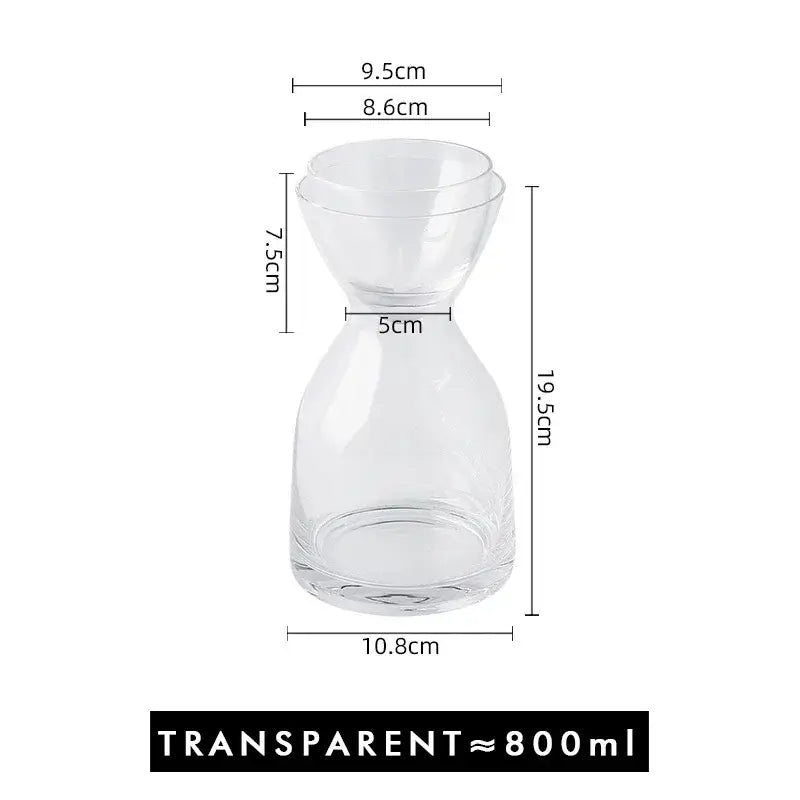 Bedside Glass Bottle & Cup Set | Durable & Stylish