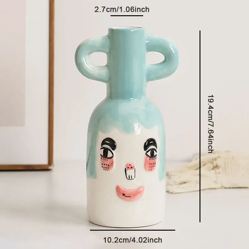 Charming Character Ceramic Vase Trio