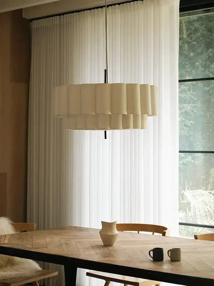Nordic Wabi-Sabi Fabric Pendant Light