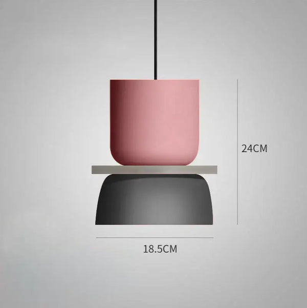 Customizable Modern Pendant Lights showcasing a vibrant pink and black design, ideal for personalized decor.
