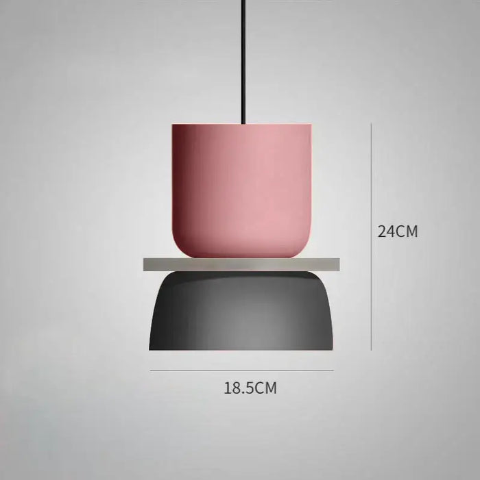 Customizable Modern Pendant Lights showcasing a vibrant pink and black design, ideal for personalized decor.