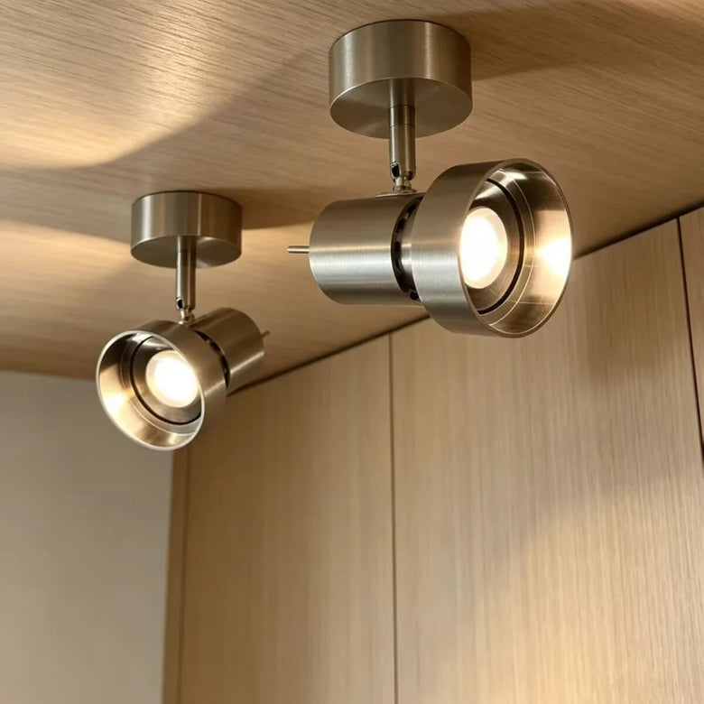 Adjustable, Rotatable Brushed Nickel Spotlight