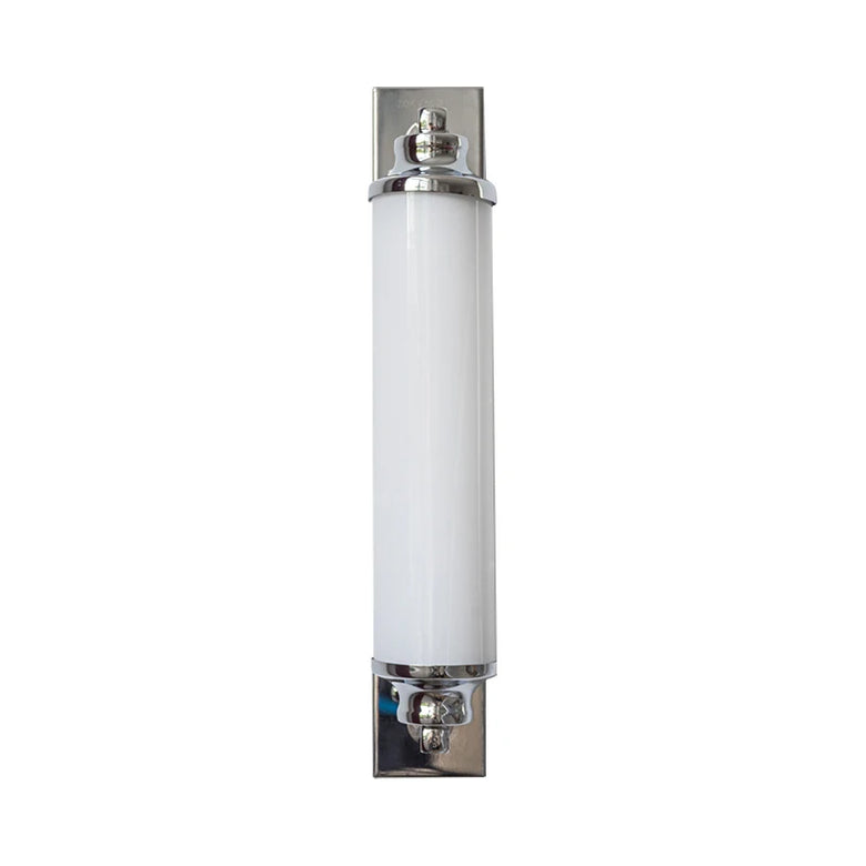 Steel & Glass Modern Wall Light 30cm