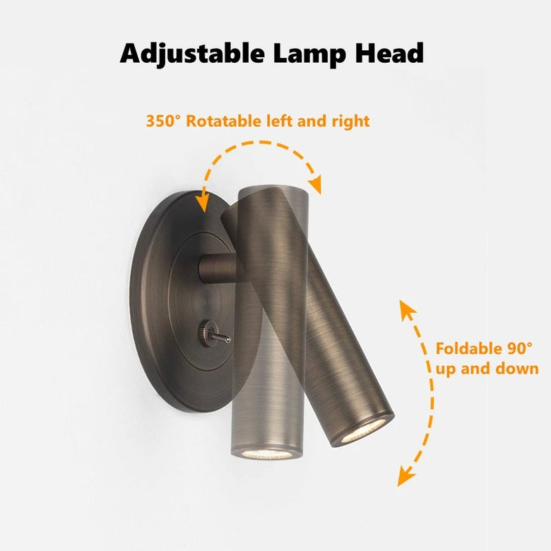 LED Wall Spotlight, Rotatable with Switch