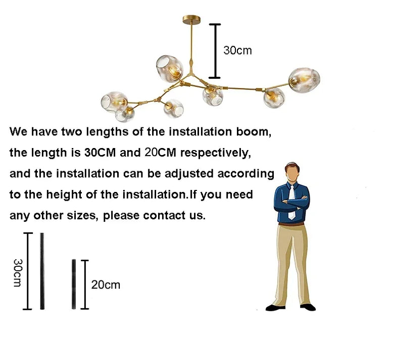 Nordic Molecular Glass Chandelier