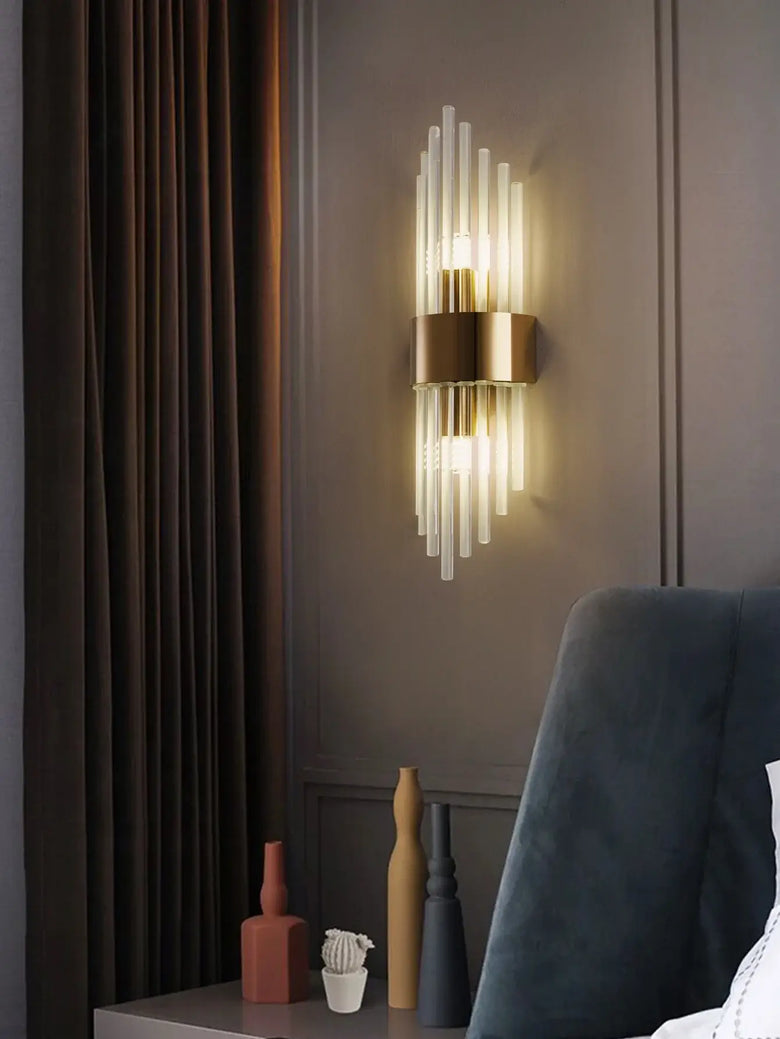 Black or Golden Art Deco Mural Lamp in a stylish modern setting with elegant lighting on a wall.