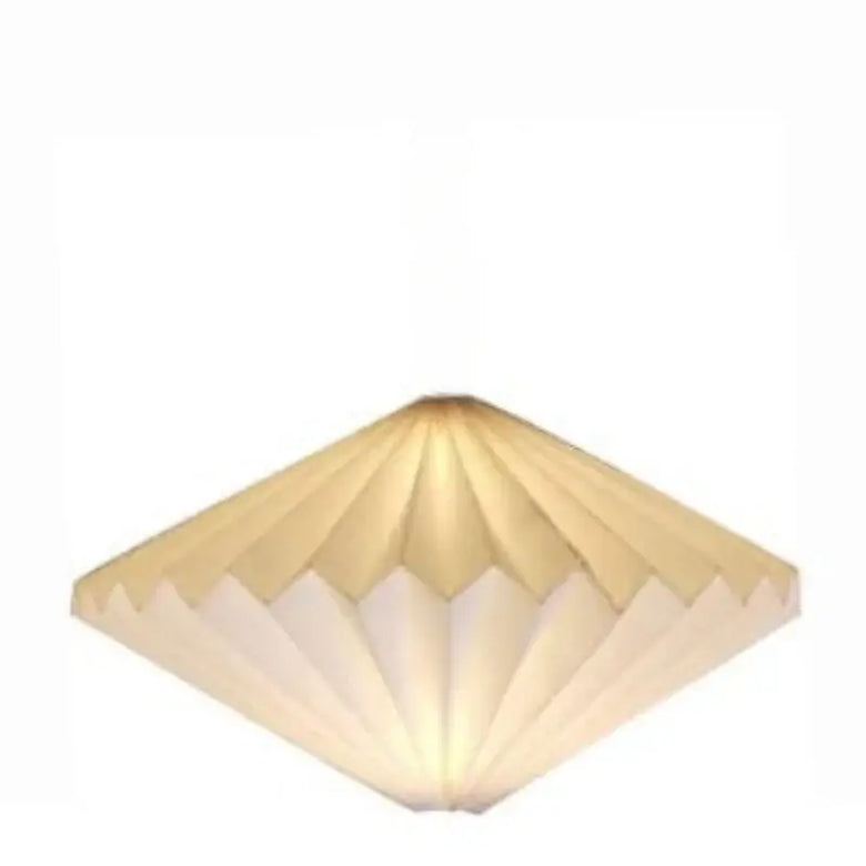 Elegant Origami-Inspired Paper Lantern in a modern minimalist design, showcasing creative folded shapes and lighting appeal.