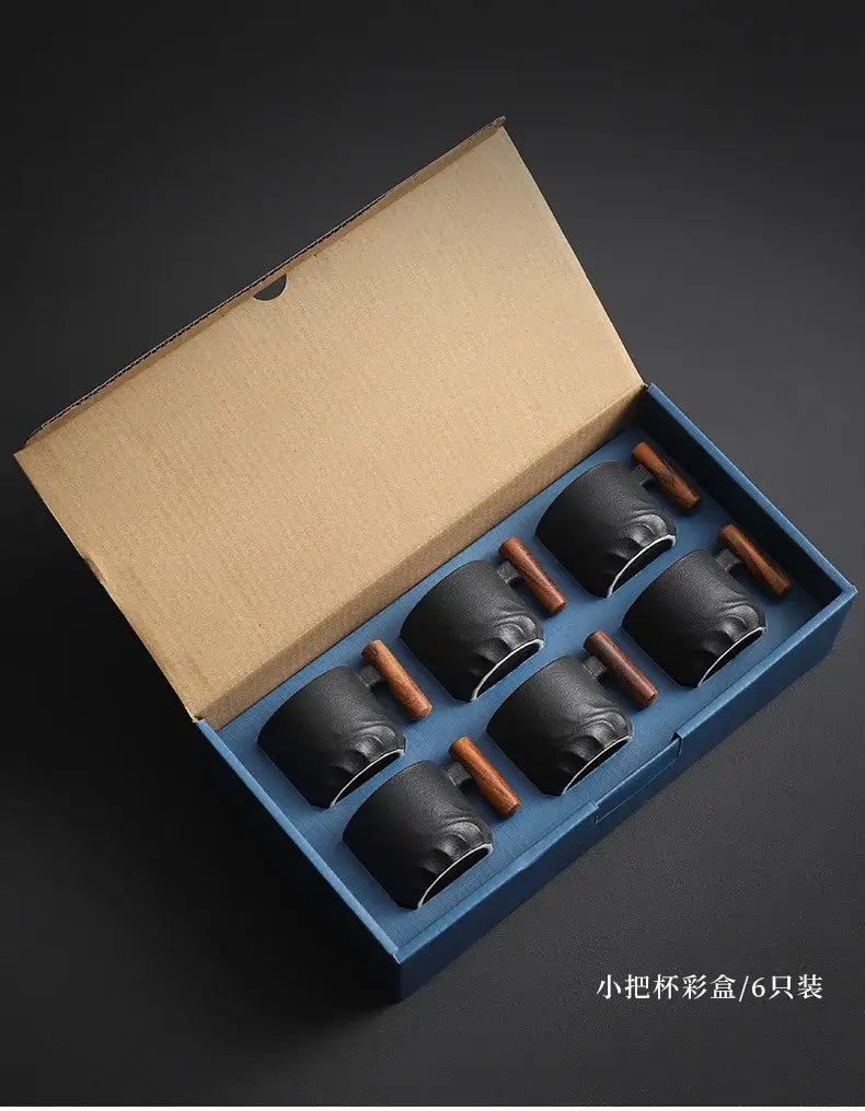 Retro Japanese Ceramic Cup Set - Unique & Handmade