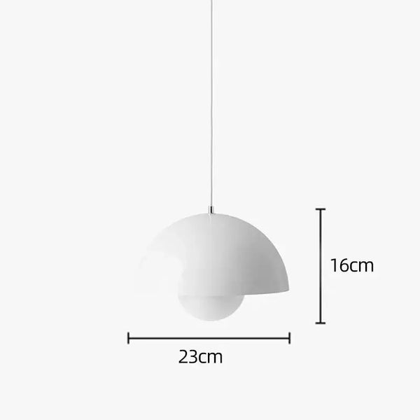 Contemporary Pendant Light featuring a simple white design, dimensions 23cm x 16cm, perfect for modern kitchens.