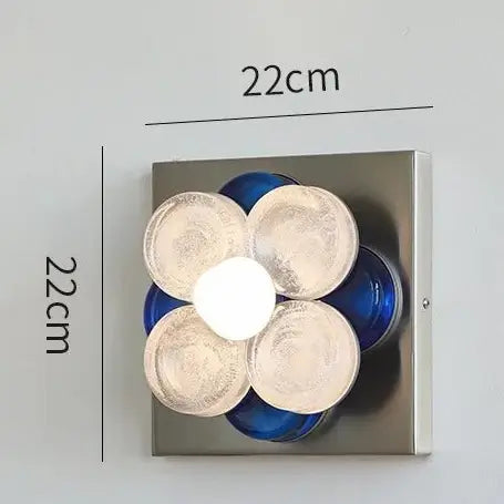 Retro Flower Metal Wall Light with LED Bulbs