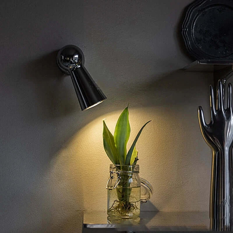 Chrome Wall Spotlight with Adjustable Arm