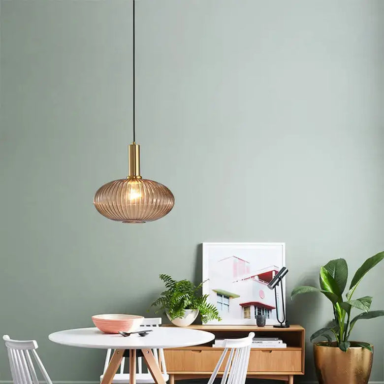 Modern Nordic Glass Pendant Light – Sculptural Hanging Fixture
