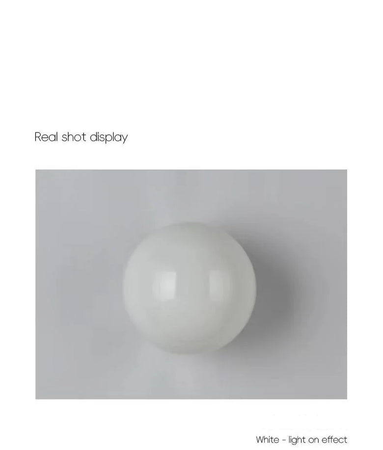 Frosted Glass Globe Wall Light - Modern LED Sconce
