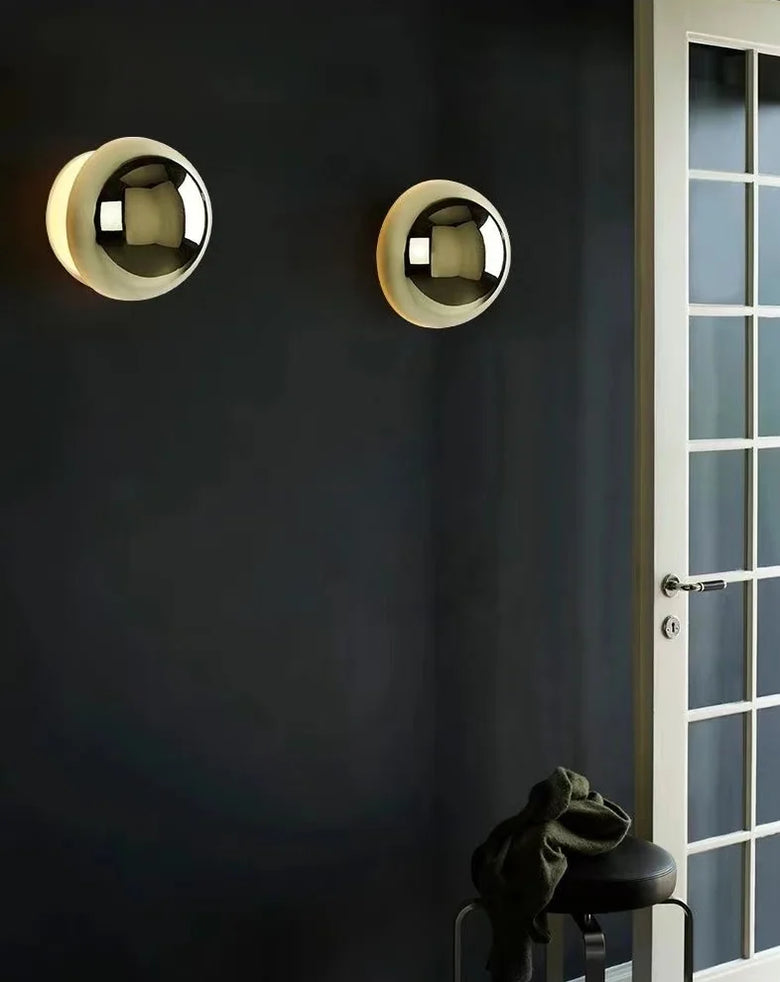 Circular Metal Wall Light with Ambient Halo Effect