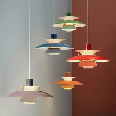 Classic Nordic Designer Pendant Lights Available in 3 different sizes showcasing stylish designs in various colors.
