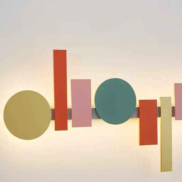 Multicolour Wall Totem LED geometric light showcasing vibrant shapes in a modern design.