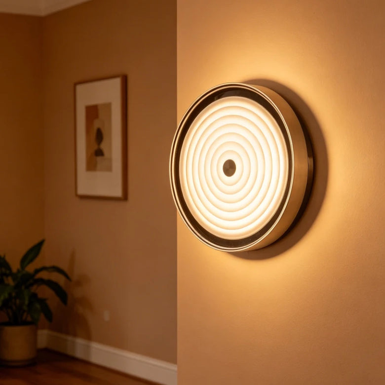 Modern Acrylic LED Wall Light with Concentric Rings