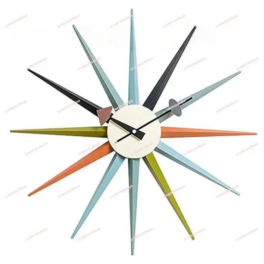 MidCentury Modern Multi Color Wall Clock