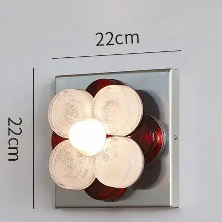 Retro Flower Metal Wall Light with LED Bulbs