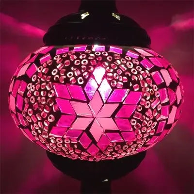 Turkish Mosaic Pendant Light – Handmade LED Chandelier with Rich Ethnic Charm