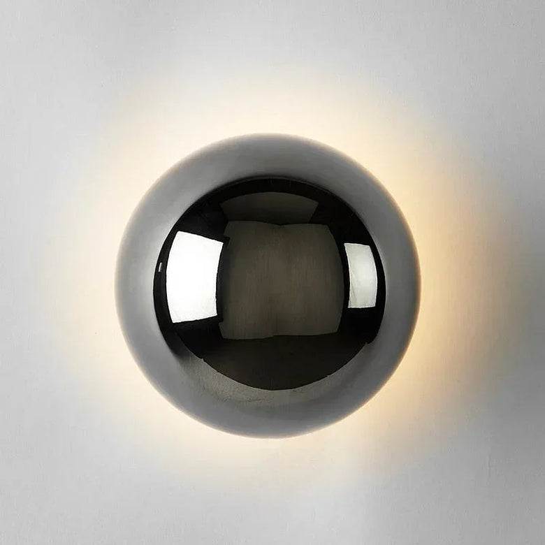 Circular Metal Wall Light with Ambient Halo Effect