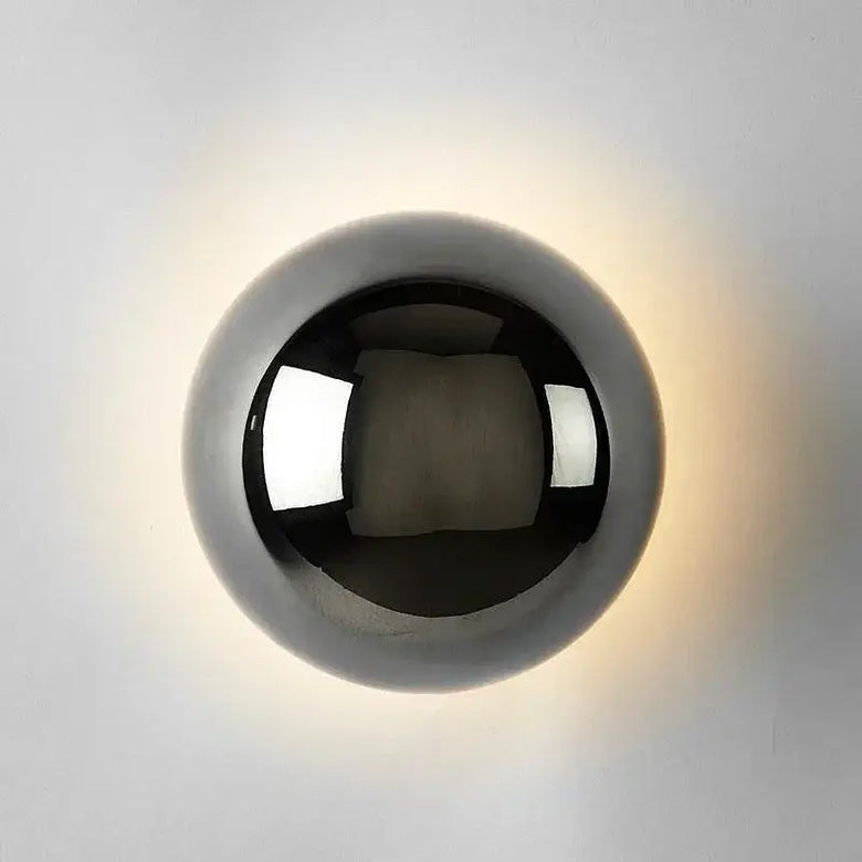 Circular Metal Wall Light with Ambient Halo Effect