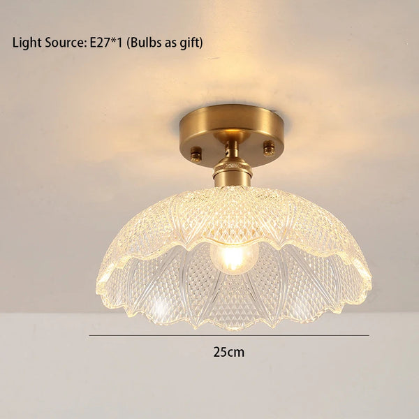 Vintage Drop Glass Chandelier with LED