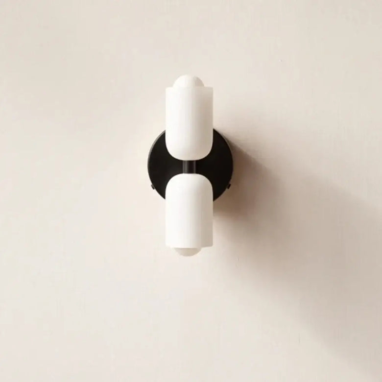 Modern Double-Head Glass Wall Lamp – LED Sconce
