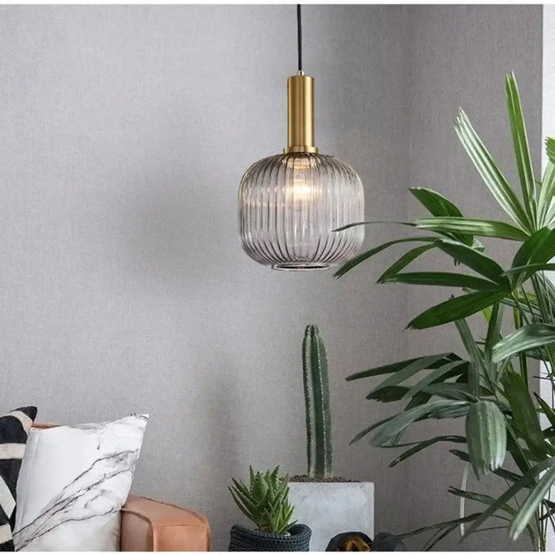 Modern Nordic Glass Pendant Light – Sculptural Hanging Fixture