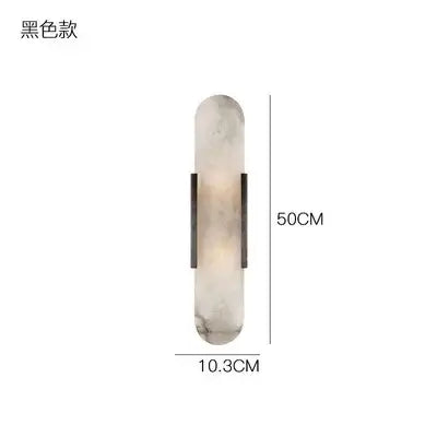 Posh Marble & Gold Roman Villa Sconce displaying luxurious marble and metal design, dimensions 50CM x 10.3CM.