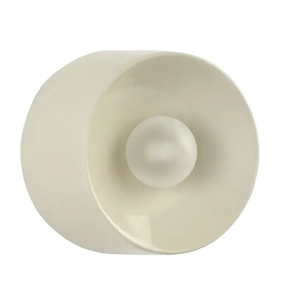 Bauhaus Round Metal Wall Lamp Paint Black/white 15cm/18cm Wall Light for Home Living Room Dining Room Bedroom LED Lighting