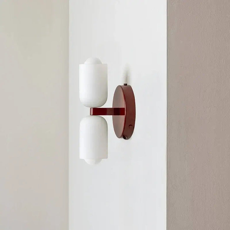 Modern Double-Head Glass Wall Lamp – LED Sconce