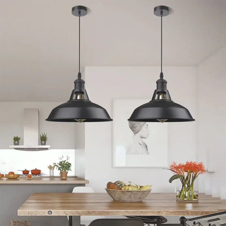 Industrial Metal Dome Pendant Light